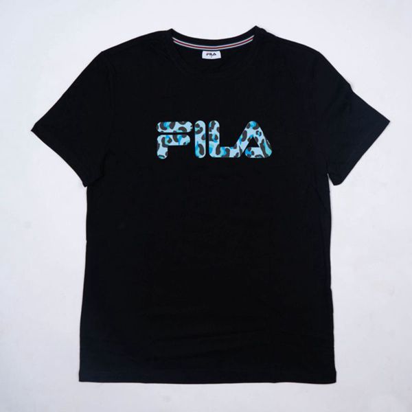 Camisetas Manga Corta Fila Mujer Negras - Madison Oversized - España 037169RBH